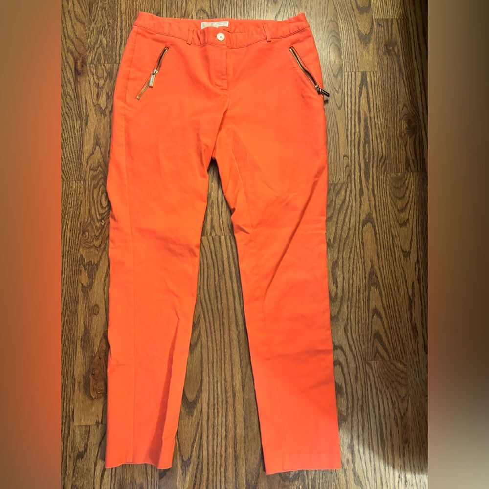 Women’s Pink Coral Ankle Pants w/ Gold Accents by Michael Kors -size 6